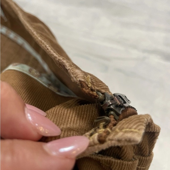 Abercrombie & Fitch Vtg RARE Y2K Mini Pleated Brown corduroy Preppy Mini Skirt 6 - Picture 9 of 14